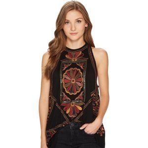 FREE PEOPLE ISABELLA SEQUIN EMBROIDERED TANK TOP
